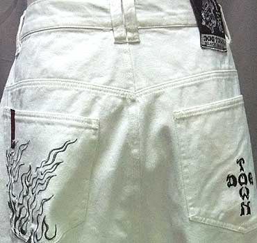 ドッグタウン DOGTOWN 白ジーンズ ヒップホップ スケーター